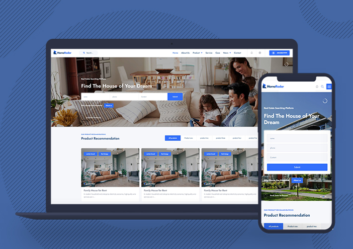 響應式多用途外貿(mào)企業(yè)官網(wǎng)PbootCMS模板自適應手機端